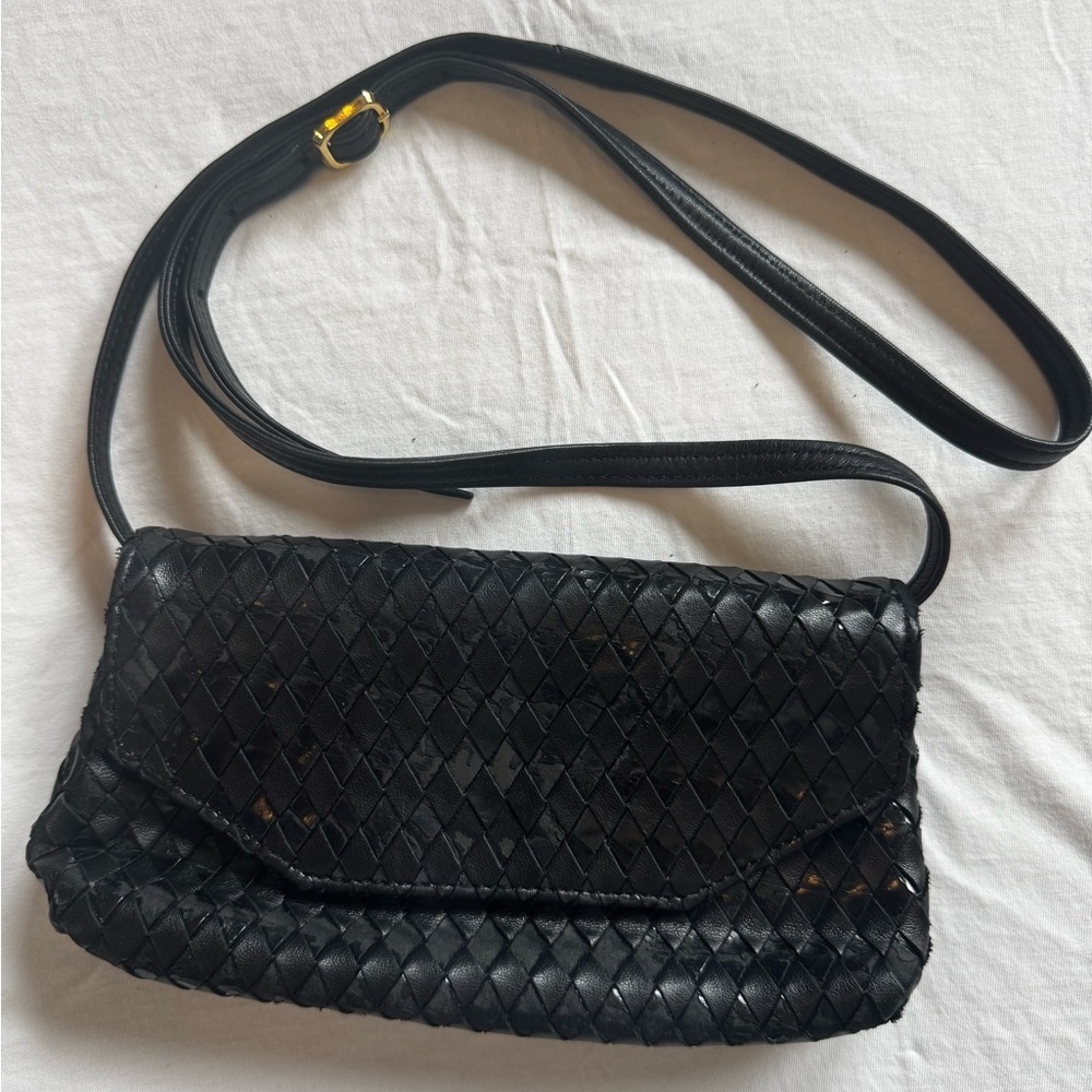 Stefano Bravo Italian Leather Black Crossbody Bag